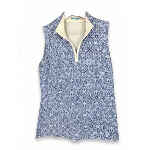 J. McLaughlin Womens S Catalina Cloth Preppy Old Money Coastal Sleeveless Top